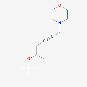 molecular formula C14H25NO2 B5132998 4-(5-tert-butoxy-2-hexyn-1-yl)morpholine 