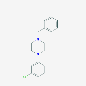 molecular formula C19H23ClN2 B5133010 1-(3-chlorophenyl)-4-(2,5-dimethylbenzyl)piperazine 