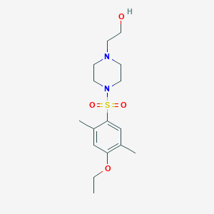 molecular formula C16H26N2O4S B513302 2-(4-((4-Ethoxy-2,5-dimethylphenyl)sulfonyl)piperazin-1-yl)ethanol CAS No. 941003-03-8