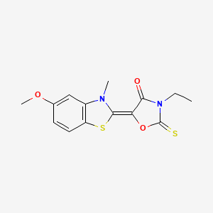 3-ethyl-5-(5-methoxy-3-methyl-1,3-benzothiazol-2(3H)-ylidene)-2-thioxo-1,3-oxazolidin-4-one