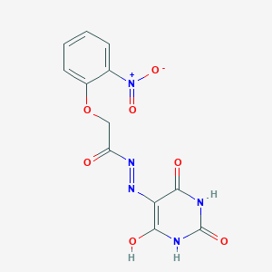 2-(2-nitrophenoxy)-N'-(2,4,6-trioxotetrahydro-5(2H)-pyrimidinylidene)acetohydrazide