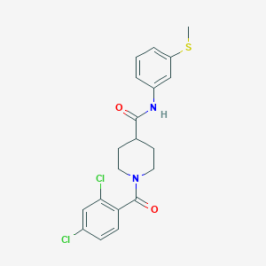 molecular formula C20H20Cl2N2O2S B5133058 1-(2,4-dichlorobenzoyl)-N-[3-(methylthio)phenyl]-4-piperidinecarboxamide 