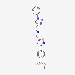 methyl 4-{5-[(methyl{[1-(2-methylphenyl)-1H-pyrazol-4-yl]methyl}amino)methyl]-1,2,4-oxadiazol-3-yl}benzoate