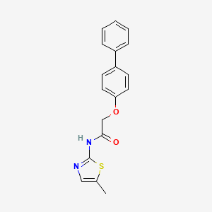 molecular formula C18H16N2O2S B5133080 2-(4-biphenylyloxy)-N-(5-methyl-1,3-thiazol-2-yl)acetamide 