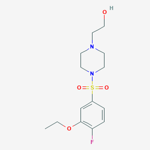 2-(4-((3-Ethoxy-4-fluorophenyl)sulfonyl)piperazin-1-yl)ethanol