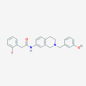 2-(2-fluorophenyl)-N-[2-(3-hydroxybenzyl)-1,2,3,4-tetrahydro-7-isoquinolinyl]acetamide