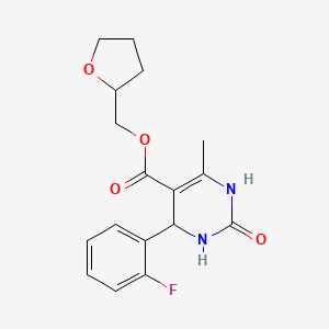 tetrahydro-2-furanylmethyl 4-(2-fluorophenyl)-6-methyl-2-oxo-1,2,3,4-tetrahydro-5-pyrimidinecarboxylate