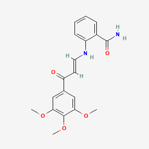 molecular formula C19H20N2O5 B5133103 2-{[3-oxo-3-(3,4,5-trimethoxyphenyl)-1-propen-1-yl]amino}benzamide 