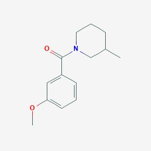 molecular formula C14H19NO2 B5133109 1-(3-methoxybenzoyl)-3-methylpiperidine 