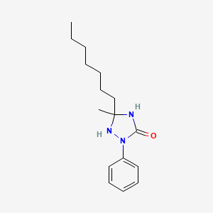 molecular formula C16H25N3O B5133114 5-heptyl-5-methyl-2-phenyl-1,2,4-triazolidin-3-one 