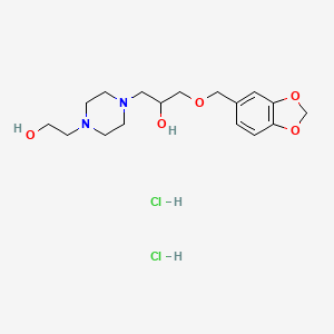 molecular formula C17H28Cl2N2O5 B5133126 1-(1,3-benzodioxol-5-ylmethoxy)-3-[4-(2-hydroxyethyl)-1-piperazinyl]-2-propanol dihydrochloride 