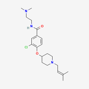 molecular formula C21H32ClN3O2 B5133143 3-chloro-N-[2-(dimethylamino)ethyl]-4-{[1-(3-methyl-2-buten-1-yl)-4-piperidinyl]oxy}benzamide 