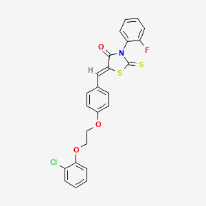 5-{4-[2-(2-chlorophenoxy)ethoxy]benzylidene}-3-(2-fluorophenyl)-2-thioxo-1,3-thiazolidin-4-one