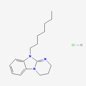 molecular formula C17H26ClN3 B5133149 10-heptyl-2,3,4,10-tetrahydropyrimido[1,2-a]benzimidazole hydrochloride 