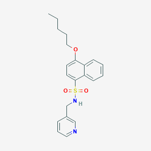 molecular formula C21H24N2O3S B513315 [(4-Pentyloxynaphthyl)sulfonyl](3-pyridylmethyl)amine CAS No. 941004-14-4