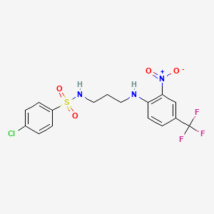 4-chloro-N-(3-{[2-nitro-4-(trifluoromethyl)phenyl]amino}propyl)benzenesulfonamide