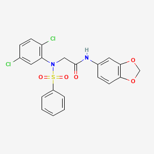 N~1~-1,3-benzodioxol-5-yl-N~2~-(2,5-dichlorophenyl)-N~2~-(phenylsulfonyl)glycinamide