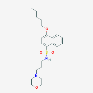 molecular formula C22H32N2O4S B513319 (3-Morpholin-4-ylpropyl)[(4-pentyloxynaphthyl)sulfonyl]amine CAS No. 941258-16-8