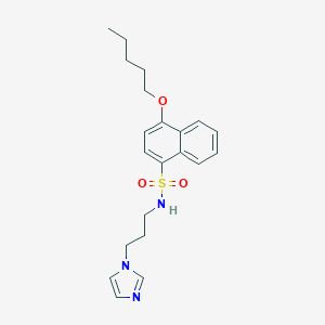 molecular formula C21H27N3O3S B513320 (3-Imidazolylpropyl)[(4-pentyloxynaphthyl)sulfonyl]amine CAS No. 941004-44-0