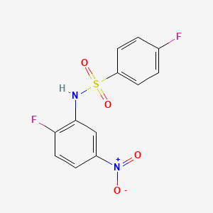 molecular formula C12H8F2N2O4S B5133207 4-fluoro-N-(2-fluoro-5-nitrophenyl)benzenesulfonamide CAS No. 5527-69-5