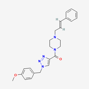 molecular formula C24H27N5O2 B5133215 1-{[1-(4-methoxybenzyl)-1H-1,2,3-triazol-4-yl]carbonyl}-4-[(2E)-3-phenyl-2-propen-1-yl]piperazine 