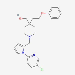 molecular formula C24H28ClN3O2 B5133222 [1-{[1-(5-chloro-2-pyridinyl)-1H-pyrrol-2-yl]methyl}-4-(2-phenoxyethyl)-4-piperidinyl]methanol 