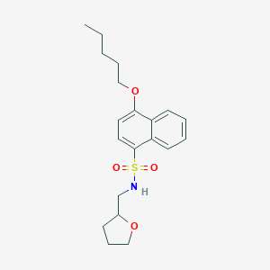 molecular formula C20H27NO4S B513323 (Oxolan-2-ylmethyl)[(4-pentyloxynaphthyl)sulfonyl]amine CAS No. 941004-10-0