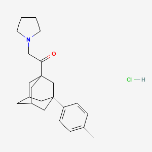 molecular formula C23H32ClNO B5133231 1-[3-(4-methylphenyl)-1-adamantyl]-2-(1-pyrrolidinyl)ethanone hydrochloride 