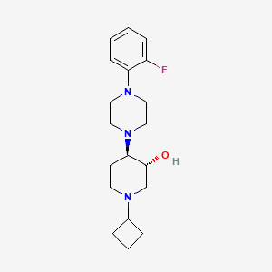 (3R*,4R*)-1-cyclobutyl-4-[4-(2-fluorophenyl)-1-piperazinyl]-3-piperidinol