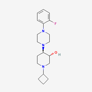 molecular formula C19H28FN3O B5133236 (3R*,4R*)-1-cyclobutyl-4-[4-(2-fluorophenyl)-1-piperazinyl]-3-piperidinol 