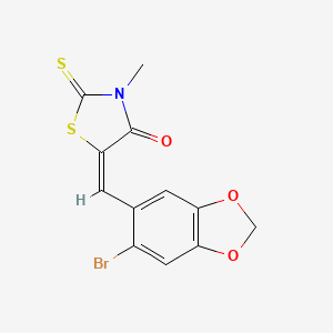 5-[(6-bromo-1,3-benzodioxol-5-yl)methylene]-3-methyl-2-thioxo-1,3-thiazolidin-4-one