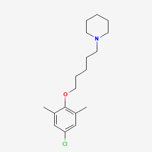 molecular formula C18H28ClNO B5133259 1-[5-(4-chloro-2,6-dimethylphenoxy)pentyl]piperidine 