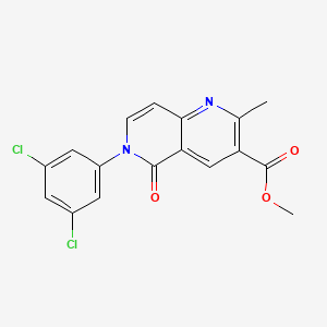 molecular formula C17H12Cl2N2O3 B5133289 methyl 6-(3,5-dichlorophenyl)-2-methyl-5-oxo-5,6-dihydro-1,6-naphthyridine-3-carboxylate 