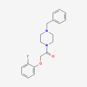 molecular formula C19H21FN2O2 B5133314 1-benzyl-4-[(2-fluorophenoxy)acetyl]piperazine 