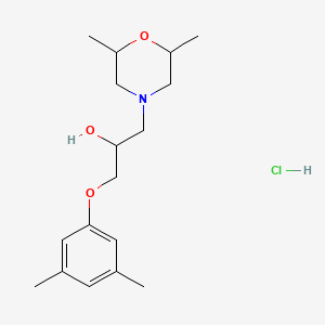 molecular formula C17H28ClNO3 B5133329 1-(2,6-dimethyl-4-morpholinyl)-3-(3,5-dimethylphenoxy)-2-propanol hydrochloride 