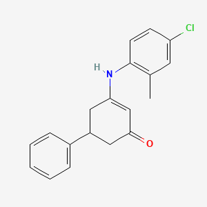 3-[(4-chloro-2-methylphenyl)amino]-5-phenyl-2-cyclohexen-1-one