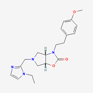molecular formula C20H26N4O3 B5133339 (3aS*,6aR*)-5-[(1-ethyl-1H-imidazol-2-yl)methyl]-3-[2-(4-methoxyphenyl)ethyl]hexahydro-2H-pyrrolo[3,4-d][1,3]oxazol-2-one 