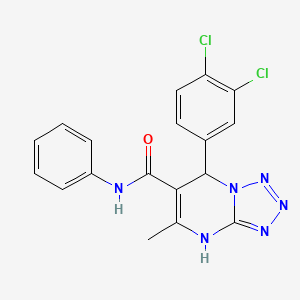 molecular formula C18H14Cl2N6O B5133349 7-(3,4-dichlorophenyl)-5-methyl-N-phenyl-4,7-dihydrotetrazolo[1,5-a]pyrimidine-6-carboxamide 