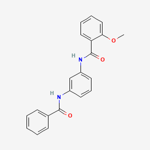 molecular formula C21H18N2O3 B5133360 N-[3-(benzoylamino)phenyl]-2-methoxybenzamide 
