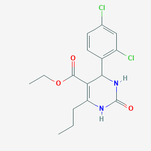 ethyl 4-(2,4-dichlorophenyl)-2-oxo-6-propyl-1,2,3,4-tetrahydro-5-pyrimidinecarboxylate