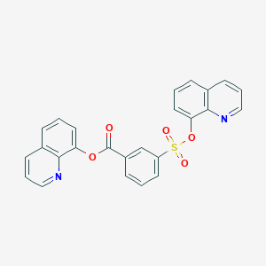 molecular formula C25H16N2O5S B5133400 8-quinolinyl 3-[(8-quinolinyloxy)sulfonyl]benzoate 