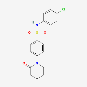 molecular formula C17H17ClN2O3S B5133454 N-(4-chlorophenyl)-4-(2-oxo-1-piperidinyl)benzenesulfonamide 