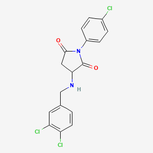 molecular formula C17H13Cl3N2O2 B5133457 1-(4-chlorophenyl)-3-[(3,4-dichlorobenzyl)amino]-2,5-pyrrolidinedione 