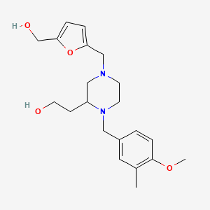 2-[4-{[5-(hydroxymethyl)-2-furyl]methyl}-1-(4-methoxy-3-methylbenzyl)-2-piperazinyl]ethanol