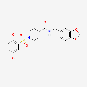 N-(1,3-benzodioxol-5-ylmethyl)-1-[(2,5-dimethoxyphenyl)sulfonyl]-4-piperidinecarboxamide