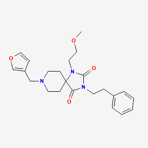 molecular formula C23H29N3O4 B5133475 8-(3-furylmethyl)-1-(2-methoxyethyl)-3-(2-phenylethyl)-1,3,8-triazaspiro[4.5]decane-2,4-dione 