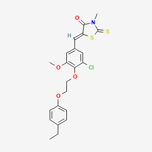 5-{3-chloro-4-[2-(4-ethylphenoxy)ethoxy]-5-methoxybenzylidene}-3-methyl-2-thioxo-1,3-thiazolidin-4-one