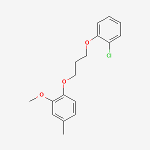molecular formula C17H19ClO3 B5133495 1-[3-(2-chlorophenoxy)propoxy]-2-methoxy-4-methylbenzene 