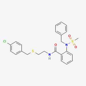 2-[benzyl(methylsulfonyl)amino]-N-{2-[(4-chlorobenzyl)thio]ethyl}benzamide