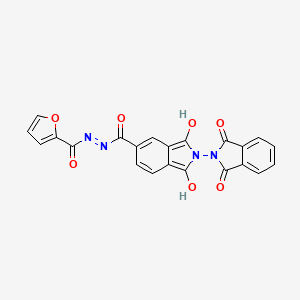 molecular formula C22H12N4O7 B5133509 N'-2-furoyl-1,1',3,3'-tetraoxo-1,1',3,3'-tetrahydro-2,2'-biisoindole-5-carbohydrazide 